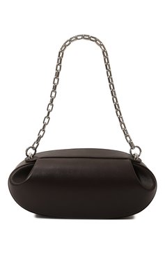 Женская сумка baton YUZEFI темно-коричневого цвета, арт. YUZSS23-HB-BT-L002 | Фото 6 (Сумки-технические: Сумки top-handle; Размер: medium; Материал: Натуральная кожа; Материал сплава: Проставлено; Ремень/цепочка: На ремешке; Драгоценные камни: Проставлено)