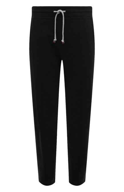 Мужские хлопковые брюки BRUNELLO CUCINELLI черного цвета по цене 104000 руб., арт. MTU143212G | Фото 1