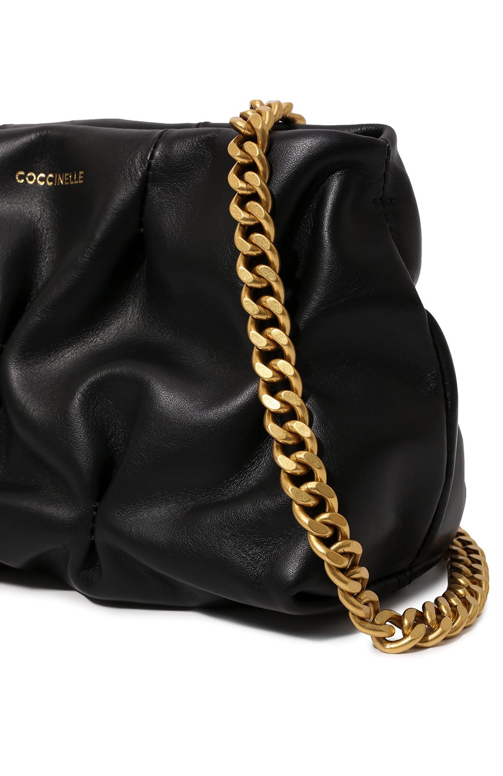 Женская сумка ophelie goodie small COCCINELLE черного цвета, арт. E1 M85 19 02 01 | Фото 3 (Сумки-технические: Сумки через плечо; Материал: Натуральная кожа; Ремень/цепочка: На ремешке; Размер: small)