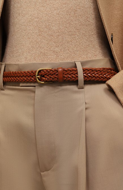 Женский кожаный ремень DRAGON DIFFUSION коричневого цвета, арт. 6020 | Фото 2 (Материал сплава: Проставлено; Нос: Не проставлено; Материал: Натуральная кожа)