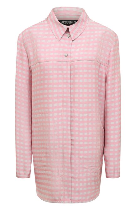 Женская рубашка из вискозы JACQUEMUS розового цвета по цене 67100 руб., арт. 221SH010-1009 | Фото 1