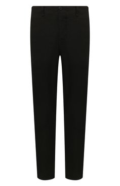 Мужские брюки из смеси льна и вискозы TRANSIT черного цвета, арт. CFUTRKF151 | Фото 1 (Длина (брюки, джинсы): Стандартные; Случай: Повседневный; Материал внешний: Вискоза, Лен)