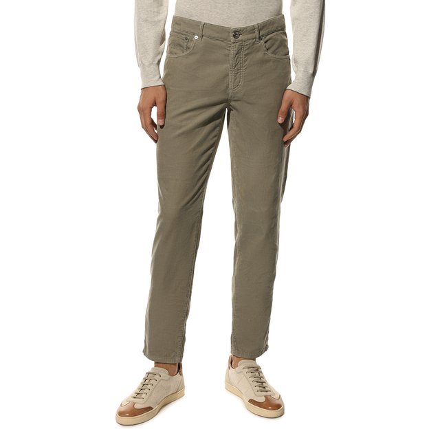 фото Хлопковые брюки brunello cucinelli