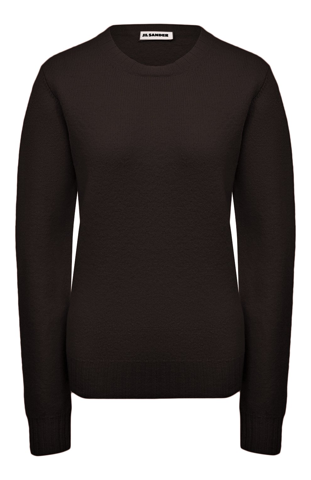 Женский шерстяной пуловер JIL SANDER коричневого цвета, арт. J02GP0043/J14506 | Фото 1 (Материал внешний: Шерсть; Рукава: Длинные; Длина (для топов): Стандартные; Женское Кросс-КТ: Пуловер-одежда; Стили: Кэжуэл)