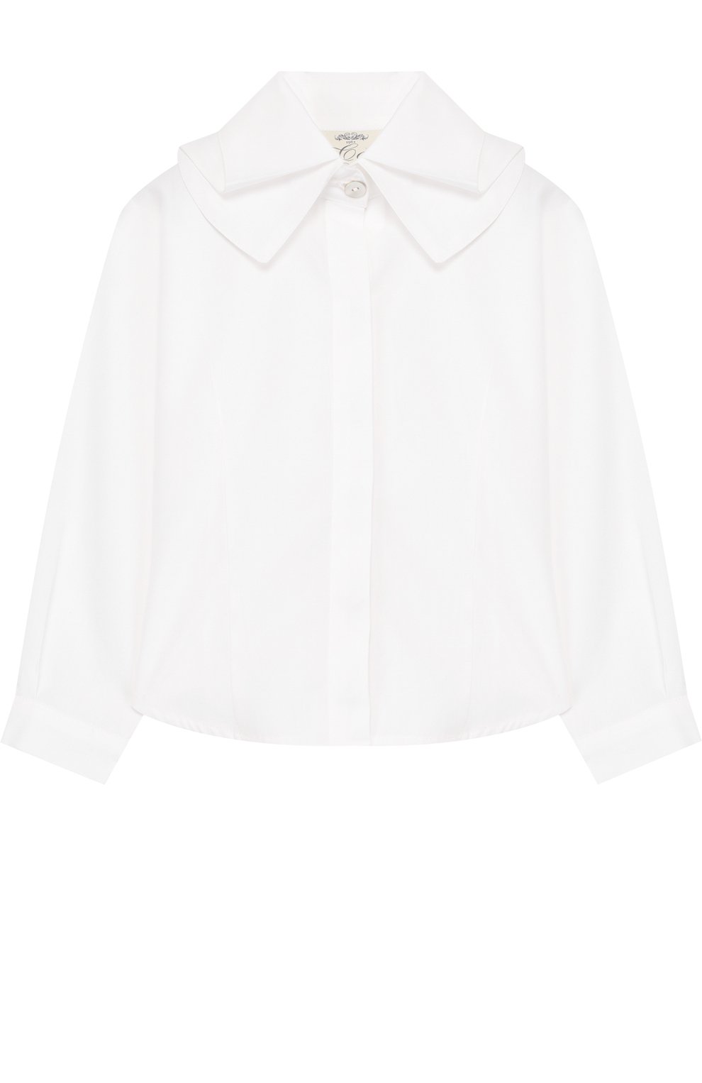 Блузы Caf, Хлопковая блуза с декоративным воротником Caf, Италия, Белый, Хлопок: 80%; Полиэстер: 20%;, 5350862  - купить