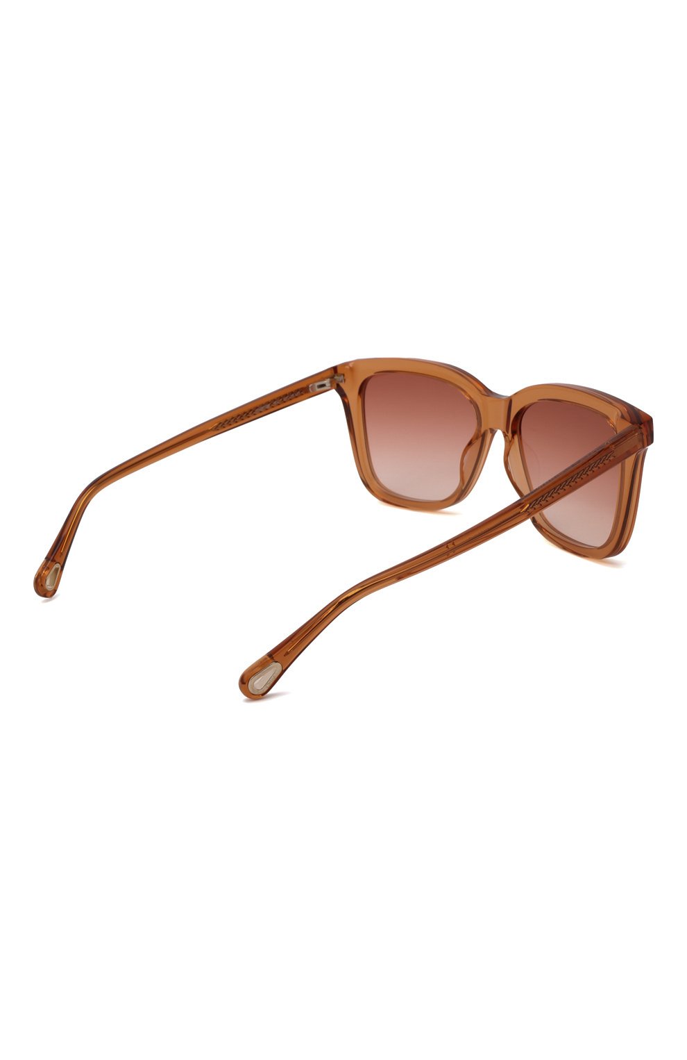 Женские солнцезащитные очки CHLOÉ коричневого цвета, арт. CH0079S | Фото 4 (Тип очков: С/з; Очки форма: Квадратные; Оптика Гендер: оптика-женское)