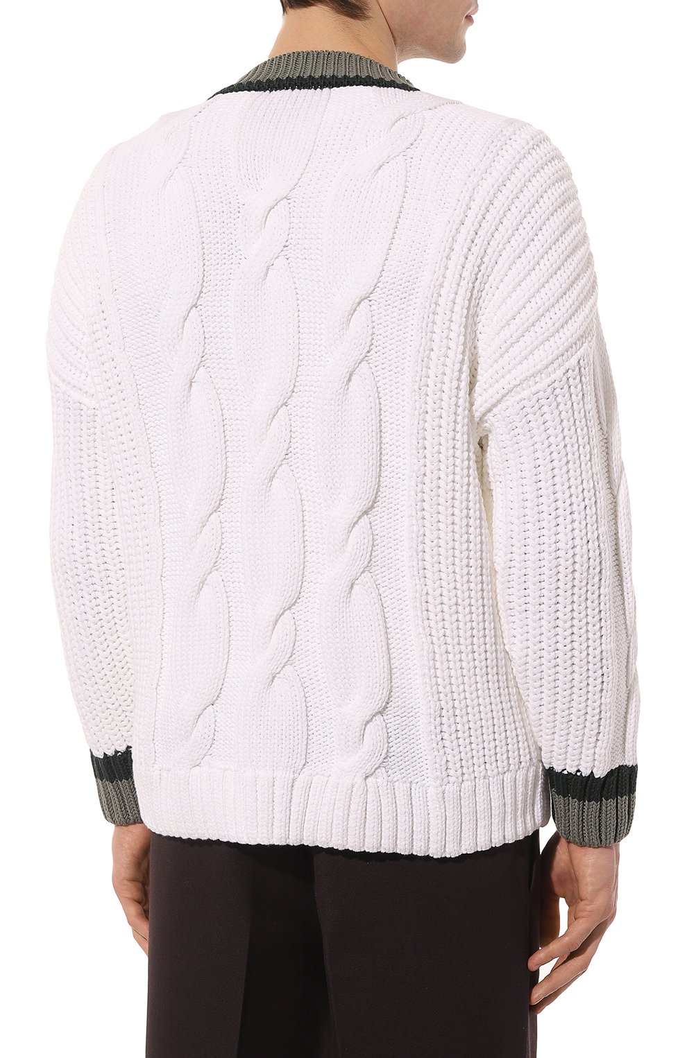 Хлопковый свитер BOSS 50486717, цвет белый, размер 48 - фото 4