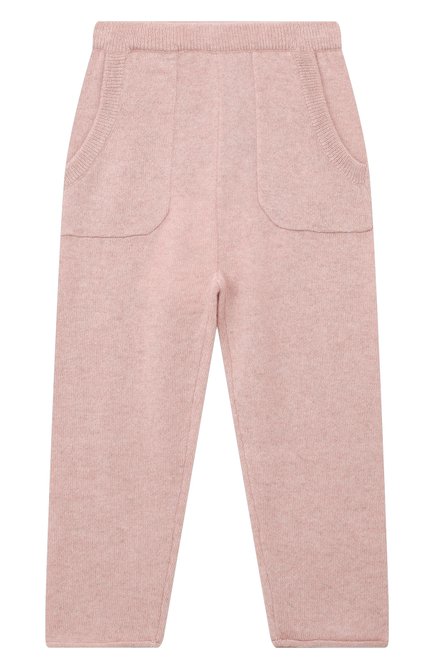 Детские кашемировые брюки OSCAR ET VALENTINE розового цвета, арт. PAN0122S | Фото 1
