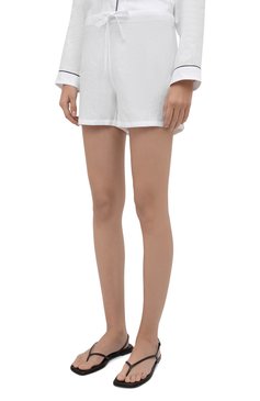 Женская льняная пижама LORO PIANA белого цвета, арт. FAL1538 | Фото 4 (Региональные ограничения белый список (Axapta Mercury): RU; Материал внешний: Лен)