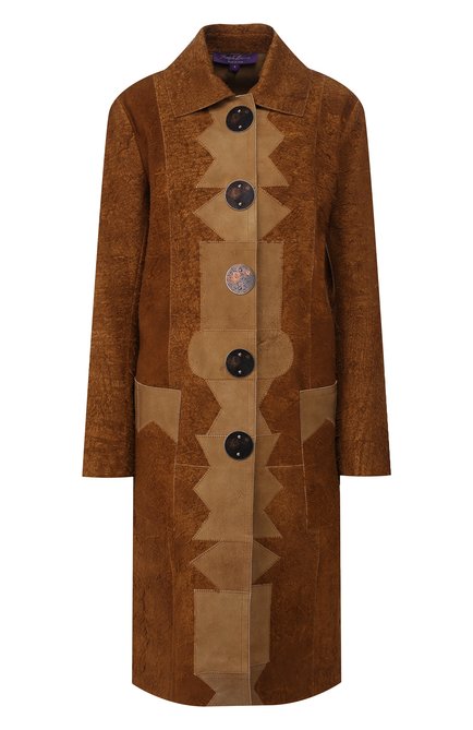 Женское кожаное пальто RALPH LAUREN коричневого цвета по цене 570500 руб., арт. 290760580 | Фото 1