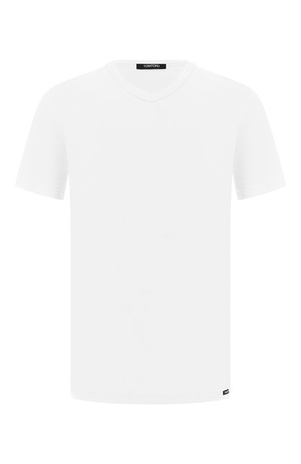 Мужская хлопковая футболка TOM FORD белого цвета по цене 13700 руб., арт. T4M091040 | Фото 1