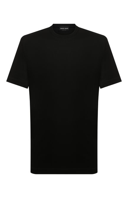 Мужская хлопковая футболка GIORGIO ARMANI черного цвета по цене 49900 руб., арт. 6LSM90/SJTKZ | Фото 1