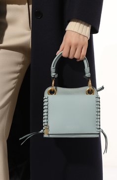 Женские сумка tilda mini SEE BY CHLOÉ светло-голубого цвета, арт. CHS20ASA6869541D | Фото 2 (Материал: Натуральная кожа)