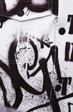 Мужского парка DOLCE & GABBANA черно-белого цвета, арт. L4JC13/G7A6V/2-6 | Фото 3 (Мальчики Кросс-КТ: парка-верхняя одежда)