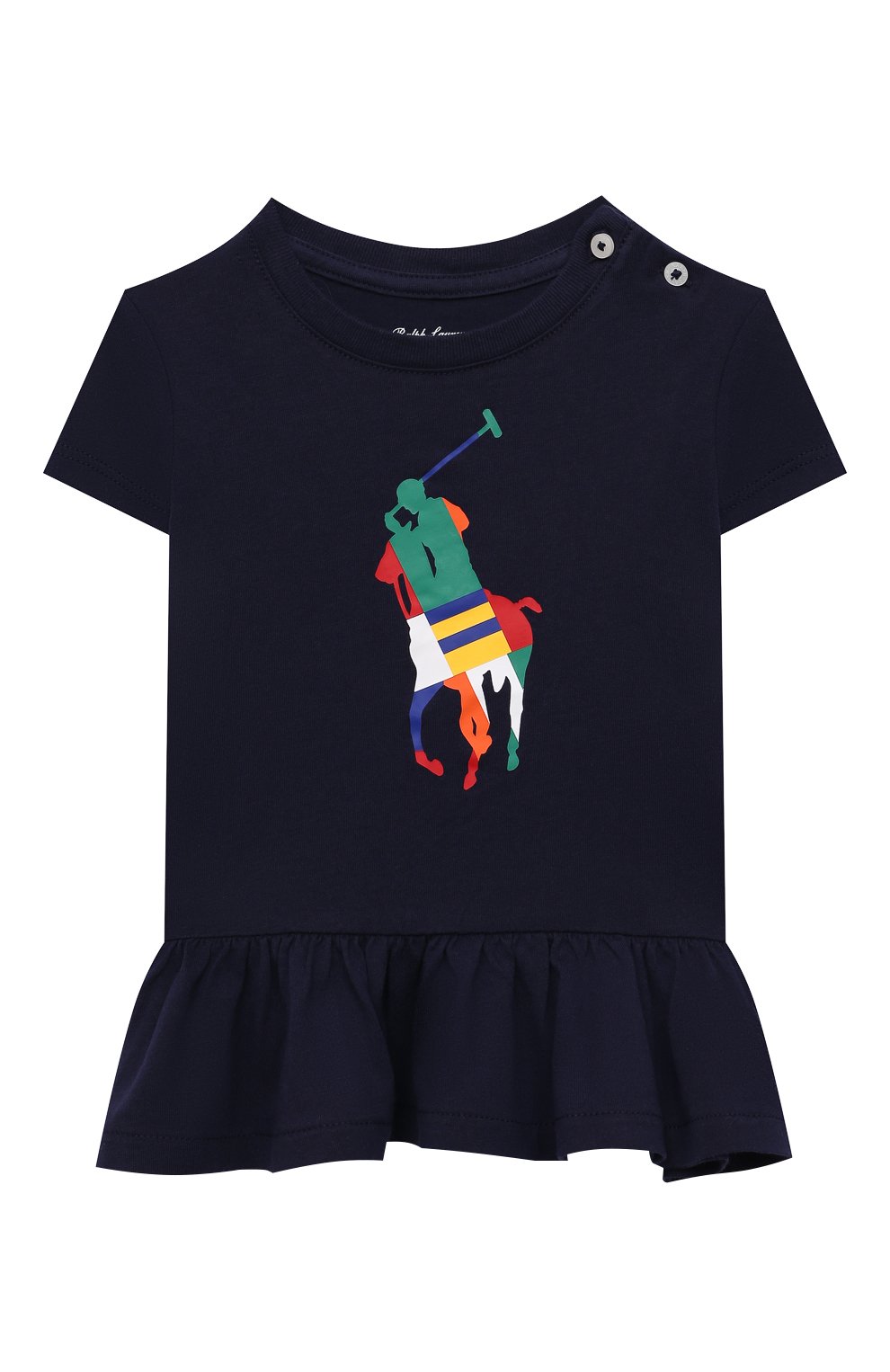 Детский комплект из футболки и брюк POLO RALPH LAUREN разноцветного цвета, арт. 310846233 | Фото 2 (Кросс-КТ НВ: Костюм; Материал сплава: Проставлено; Нос: Не проставлено; Ростовка одежда: 9 мес | 74 см, 12 мес | 80 см, 18 мес | 86 см)