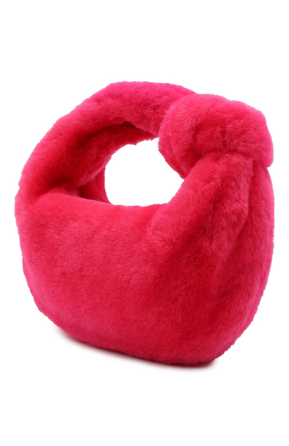 Женская сумка jodie mini BOTTEGA VENETA розового цвета, арт. 680697/V1C20 | Фото 4 (Материал: Натуральный мех; Сумки-технические: Сумки top-handle; Размер: mini)