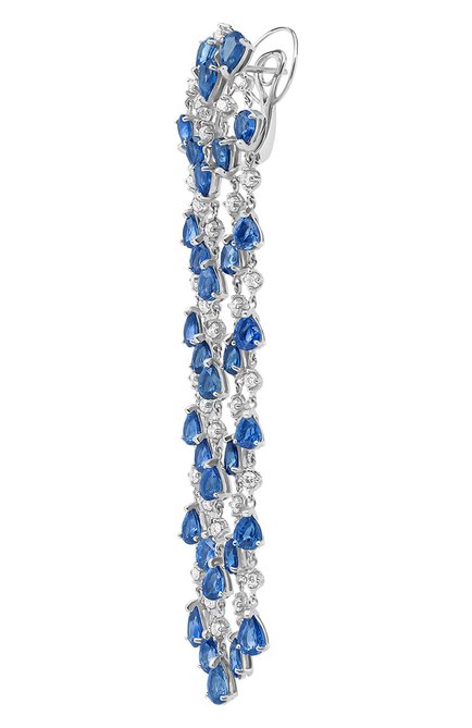 Женские серьги chandelier MERCURY бесцветного цвета, арт. MEM3669WS | Фото 2 (Материал сплава: Белое золото; Драгоценные камни: Бриллианты)