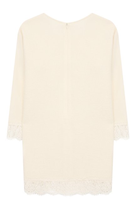 Детское шерстяное платье ERMANNO SCERVINO бежевого цвета, арт. 45I AB40 PASV/10-16 | Фото 2 (Рукава: Длинные; Материал подклада: Вискоза; Материал внешний: Шерсть; Случай: Повседневный; Девочки Кросс-КТ: Платье-одежда; Статус проверки: Проверена категория; Ростовка одежда: 10 - 11 лет | 140 - 146см, 12 лет | 152 см, 13 - 15 лет | 158 см, 16 лет | 164 см)