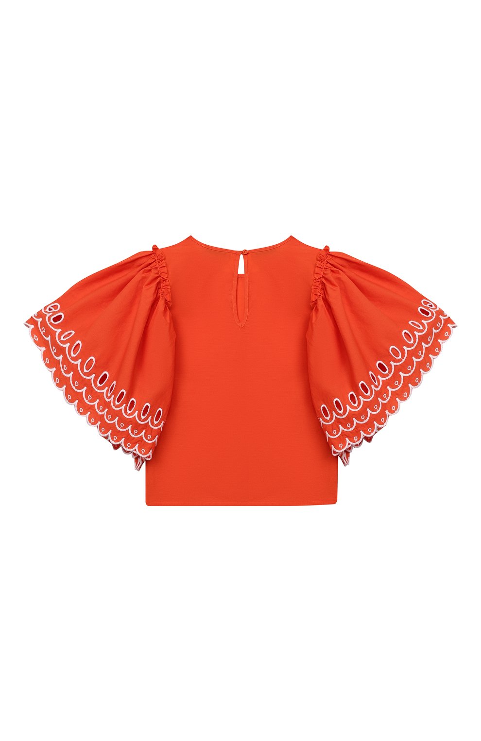 Детское хлопковая блузка STELLA MCCARTNEY кораллового цвета, арт. 602830/SQK79 | Фото 2 (Рукава: Короткие; Случай: Повседневный; Региональные ограничения белый список (Axapta Mercury): RU; Материал внешний: Хлопок; Ростовка одежда: 9 лет | 134 см, 12 лет | 152 см, 13 - 15 лет | 158 см, 16 лет | 164 см, 18 мес | 86 см, 2 года | 92 см, 3 года | 98 см, 4 года | 104 см, 5 лет | 110 см, 7 лет | 122 см)