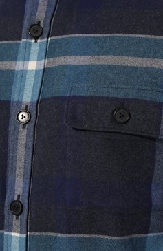 Мужская хлопковая рубашка VAN LAACK темно-синего цвета, арт. RET0-TFK/156432 | Фото 5 (Манжеты: На пуговицах; Принт: Клетка; Воротник: Кент; Рукава: Длинные; Случай: Повседневный; Длина (для топов): Стандартные; Материал внешний: Хлопок; Драгоценные камни: Проставлено; Стили: Кэжуэл)