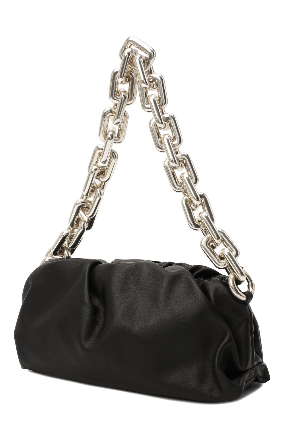 Женская сумка chain pouch BOTTEGA VENETA черного цвета, арт. 620230/VCP40 | Фото 4 (Сумки-технические: Сумки top-handle; Размер: medium; Материал: Натуральная кожа; Региональные ограничения белый список (Axapta Mercury): RU)