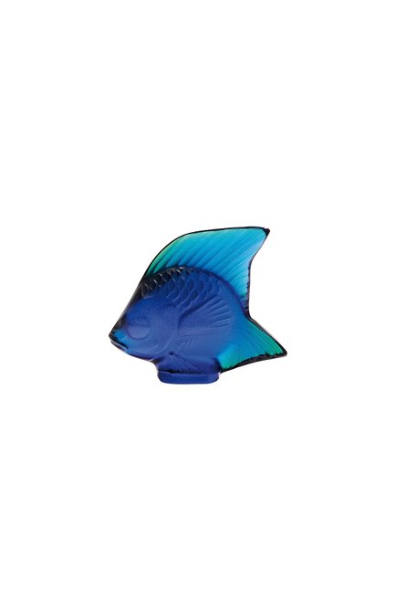 Фигурка рыбка LALIQUE синего цвета, арт. 10363800 | Фото 1 (Статус проверки: Проверена категория; Интерьер_коллекция: Fish; Ограничения доставки: fragile-2)