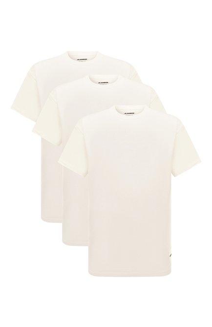 Мужская комплект из трех футболок JIL SANDER кремвого цвета по цене 0 руб., арт. J47GC0001-J45048 | Фото 1