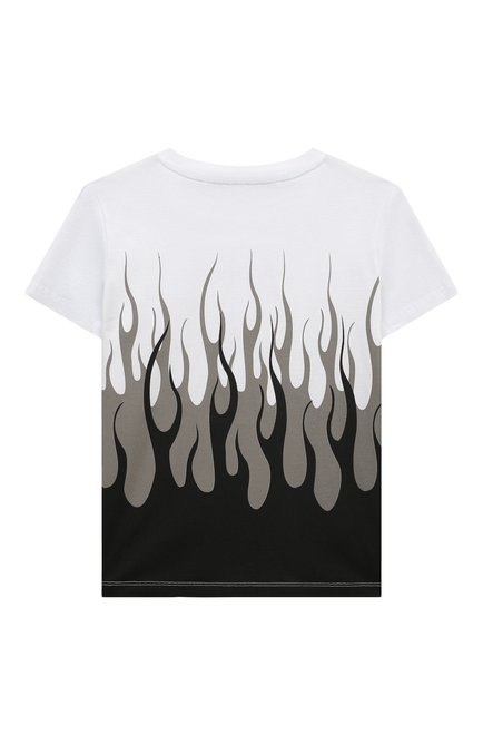 Детская хлопковая футболка VISION OF SUPER черно-белого цвета, арт. TSV4304J | Фото 2 (Рукава: Короткие; Драгоценные камни: Проставлено; Материал внешний: Хлопок; Материал сплава: Проставлено)