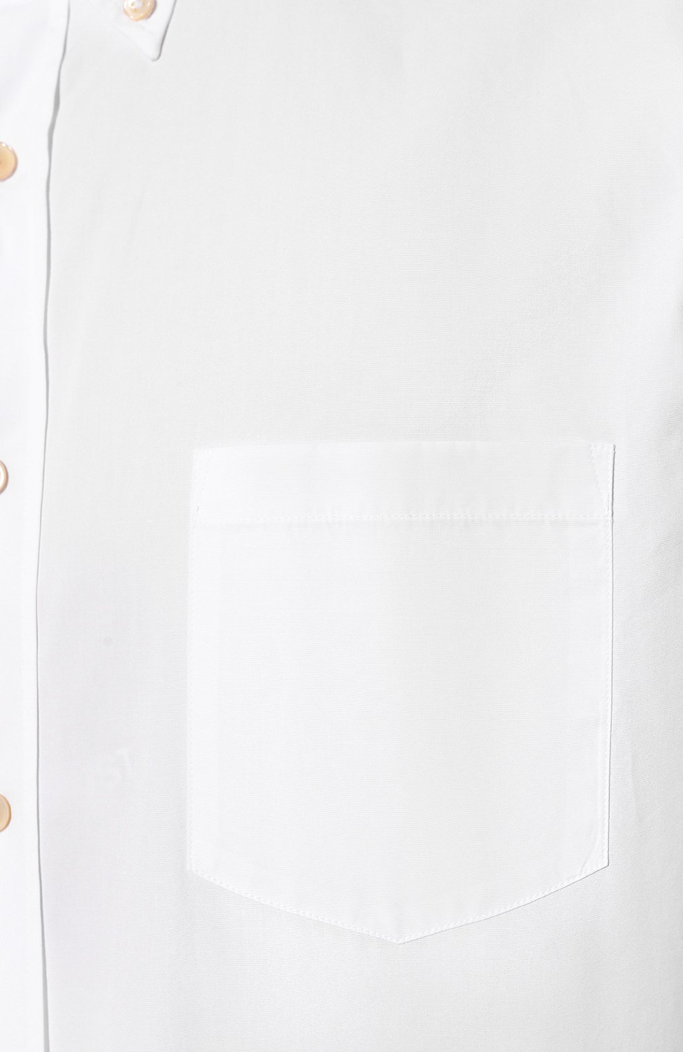 Мужская хлопковая рубашка MUST белого цвета, арт. BR0KEN/P101 | Фото 5 (Манжеты: На пуговицах; Воротник: Button down; Рукава: Длинные; Рубашки М: Regular Fit; Случай: Повседневный; Длина (для топов): Стандартные; Материал сплава: Проставлено; Материал внешний: Хлопок; Принт: Одн отонные; Драгоценные камни: Проставлено; Стили: Кэжуэл)