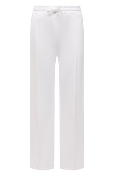 Женские хлопковые брюки VALENTINO белого цвета по цене 95700 руб., арт. XB3MD03S717 | Фото 1