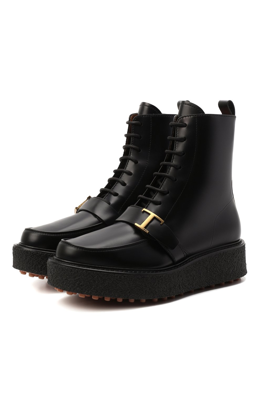 Кожаные ботинки Tod’s Чёрный XXW02K0FB800G9 5603572