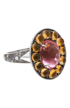 Женское кольцо vintage oval QUEENSBEE разноцветного цвета, арт. 101391 | Фото 1 (Материал: Серебро)