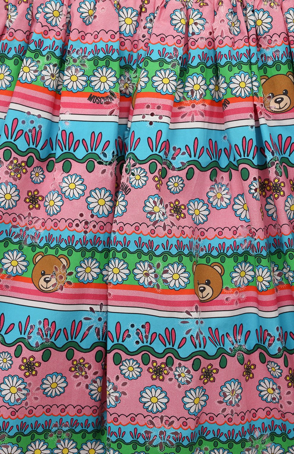 Хлопковая юбка Moschino HDJ02I/S0Q09/4-8 Фото 3