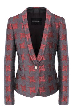Женский жакет GIORGIO ARMANI разноцветного цвета, арт. 9WHGG0A8/T0148 | Фото 1 (Материал внешний: Шерсть, Синтетический материал; Рукава: Длинные; Длина (для топов): Стандартные; Случай: Формальный; 1-2-бортные: Однобортные; Женское Кросс-КТ: Жакет-одежда; Материал подклада: Шелк)