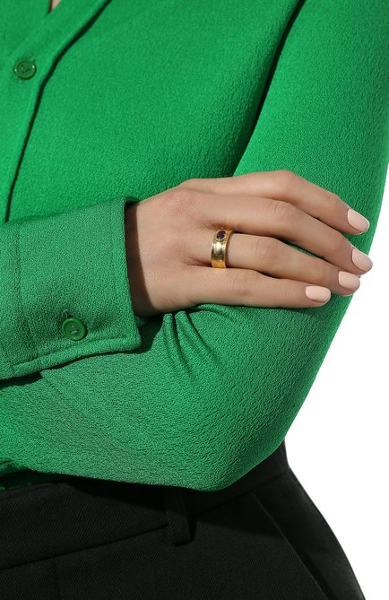 Женское кольцо с аметистом MOONKA золотого цвета, арт. an-r-amt | Фото 2 (Материал: Серебро)