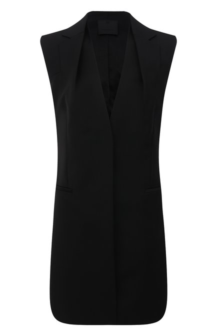 Женское шерстяное платье GIVENCHY черного цвета, арт. BW214513QB | Фото 1 (Случай: Коктейльный; Стили: Гламурный; Длина Ж (юбки, платья, шорты): Мини; Рукава: Без рукавов; Материал подклада: Вискоза; Женское Кросс-КТ: Платье-одежда; Материал внешний: Шерсть)