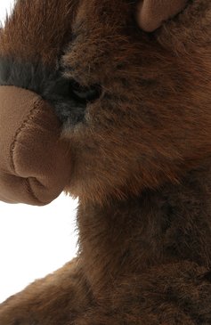 Детского игрушка бычок тедди из меха ондатры CAROLON коричневого цвета, арт. Ц-0335/170920 | Фото 3 (Игрушки: Мягкие игрушки; Материал: Натуральный мех)