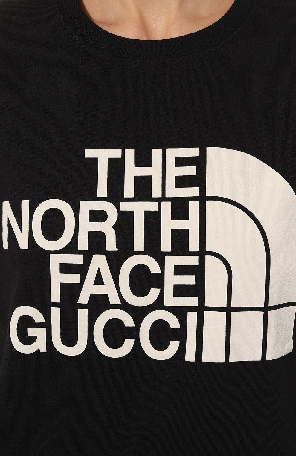 Хлопковая футболка The North Face x Gucci Gucci  615044 XJDBZ Фото 5