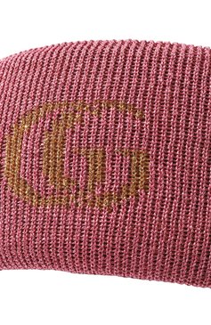 Женская повязка на голову GUCCI розового цвета, арт. 677823 3GAGN | Фото 4 (Материал: Текстиль, Металлизированное волокно, Вискоза; Женское Кросс-КТ: Шапка-тюрбан)