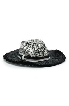 Женская шляпа MISSONI черно-белого цвета, арт. MMS00039/BV004W | Фото 1 (Материал: Текстиль, Вискоза, Синтетический материал)