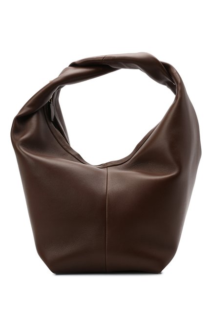 Женская сумка roman stud VALENTINO коричневого цвета, арт. VW0B0J14/BSF | Фото 1 (Размер: small; Материал: Натуральная кожа; Сумки-технические: Сумки top-handle)