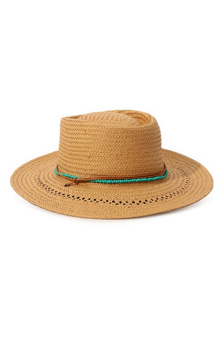Женская шляпа MELISSA ODABASH бежевого цвета, арт. GISELE | Фото 1 (Материал: Растительное волокно; Нос: Не проставлено; Материал сплава: Проставлено)