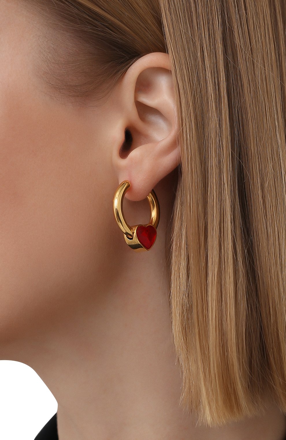 Женские серьги force BALENCIAGA золотого цвета, арт. 644531/J841G | Фото 2 (Материал: Металл)