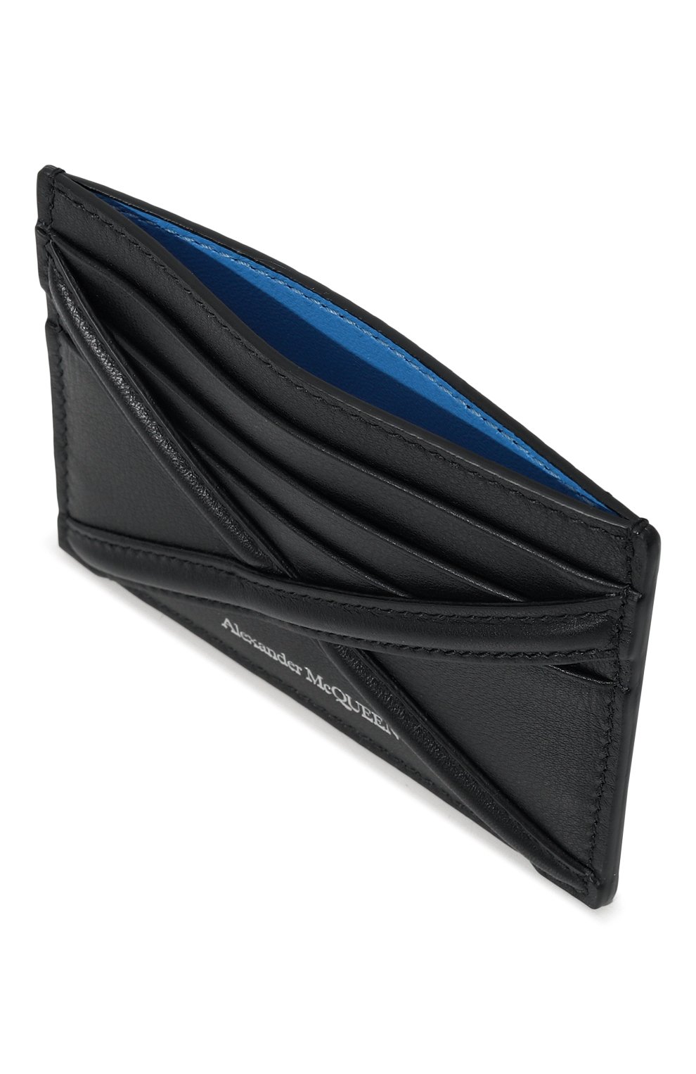Мужской кожаный футляр для кредитных карт ALEXANDER MCQUEEN черного цвета, арт. 726324 1AAD0 | Фото 3 (Материал: Натуральная кожа)