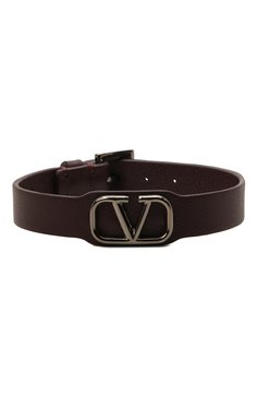 Мужской кожаный браслет VALENTINO бордового цвета, арт. VY2J0N49/UQC | Фото 1 (Материал: Натуральная кожа; Региональные ограничения белый список (Axapta Mercury): RU)