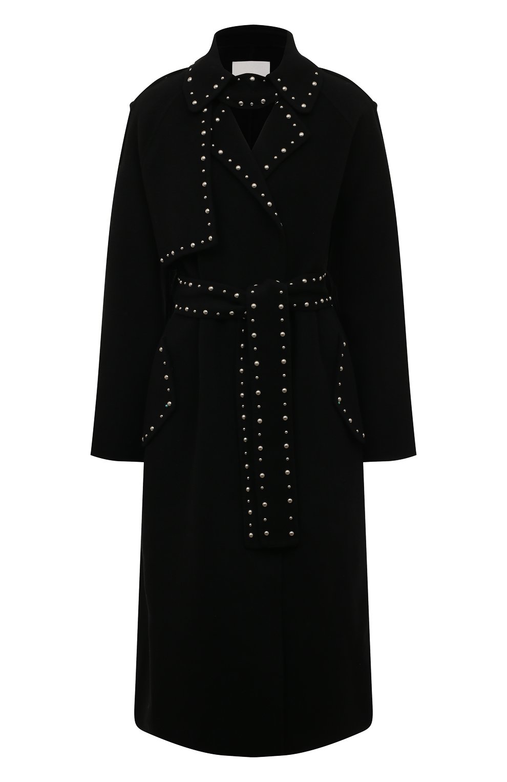 Женское шерстяное пальто ERMANNO FIRENZE черного цвета, арт. D41ED 001CCE04 | Фото 1 (Материал внешний: Шерсть; Рукава: Длинные; Длина (верхняя одежда): Длинные; 1-2-бортные: Однобортные; Стили: Кэжуэл)
