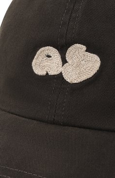 Женская хлопковая бейсболка ACNE STUDIOS темно-серого цвета, арт. FN UX HATS000173AA2 | Фото 4 (Материал: Текстиль, Хлопок; Материал сплава: Проставлено; Нос: Не проставлено)