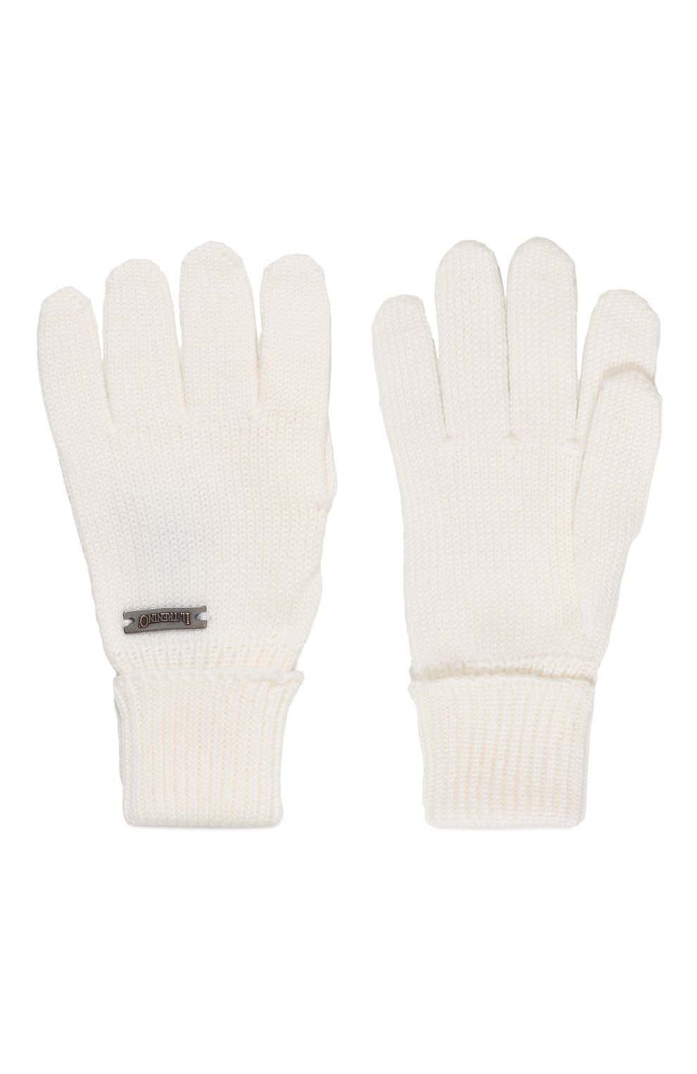 Детские шерстяные перчатки IL TRENINO белого цвета, арт. CL-4055/J | Фото 2 (Материал: Текстиль, Шерсть; Материал сплава: Проставлено; Нос: Не проставлено)
