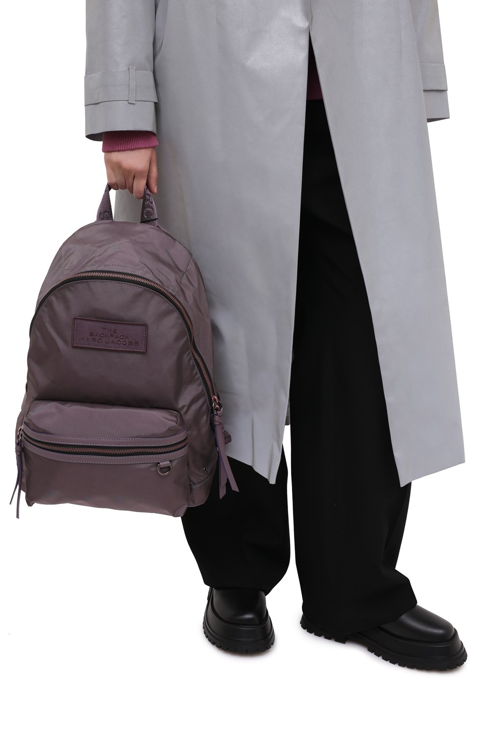 Женский рюкзак the backpack large MARC JACOBS (THE) фиолетового цвета, арт. M0015772 | Фото 2 (Материал: Текстиль; Размер: large)
