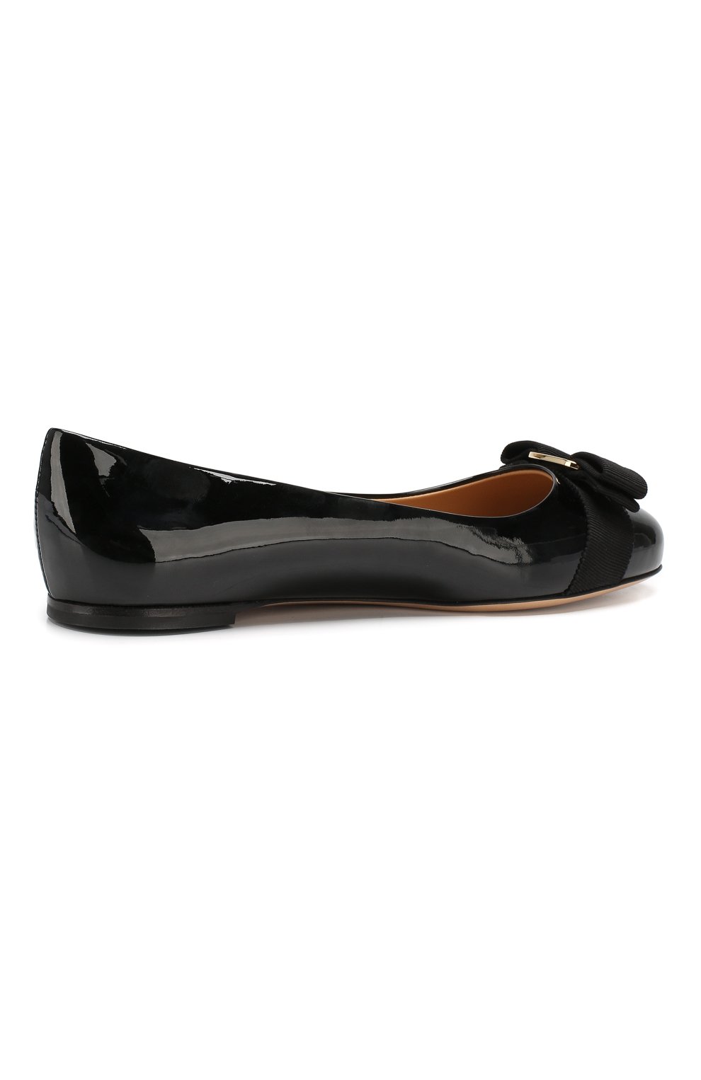 Женские черные кожаные балетки varina SALVATORE FERRAGAMO купить в ...